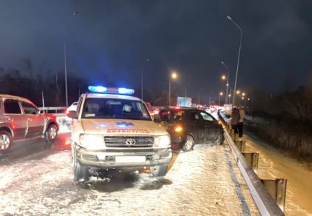 Сразу  15 автомашин  попали  в массовую  аварию в Артёме